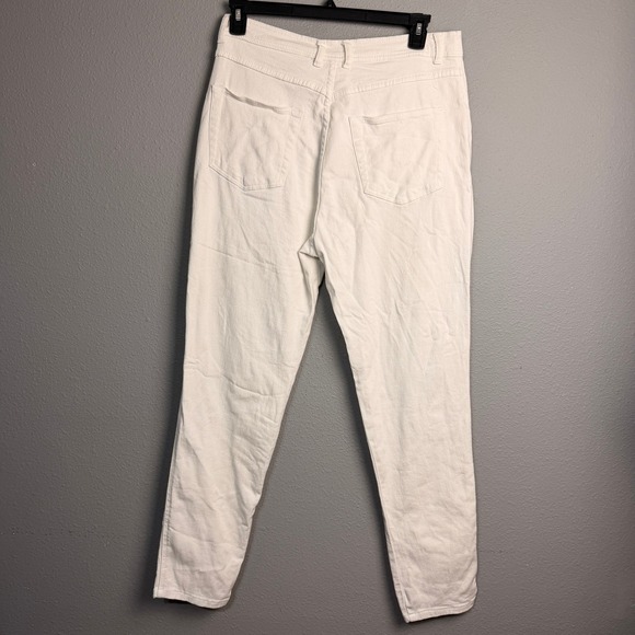 Bill‎ Blass Mom High Rise Jeans White Denim Y2K Preppy Straight Leg Size 18 - Picture 3 of 10